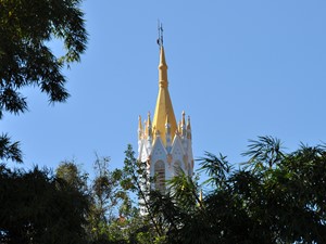 Vista da torre da igreja - Vista ao longe da torre da Igreja N.S. do Rosário